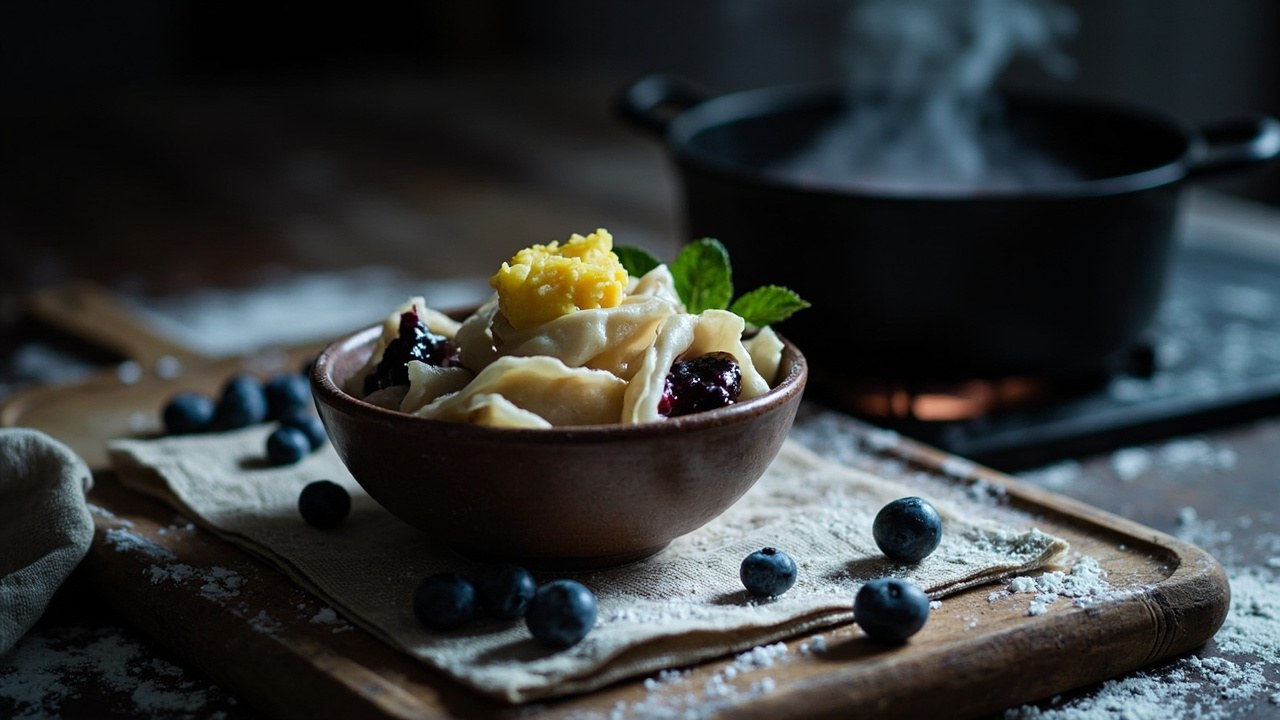 вареники з чорницею