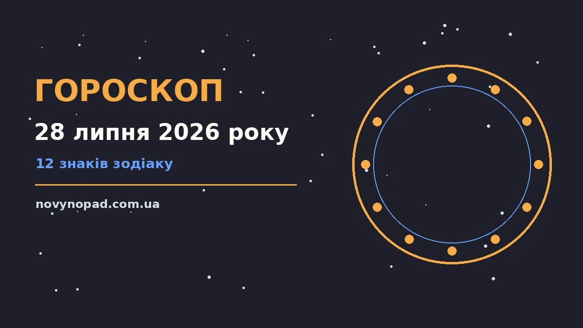 Зоряне небо і ноутбук із планами на 28 липня 2026 року