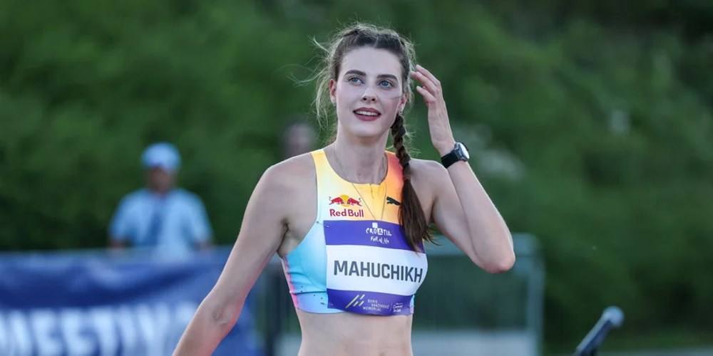 Ярослава Магучіх під час коментаря після чемпіонату України