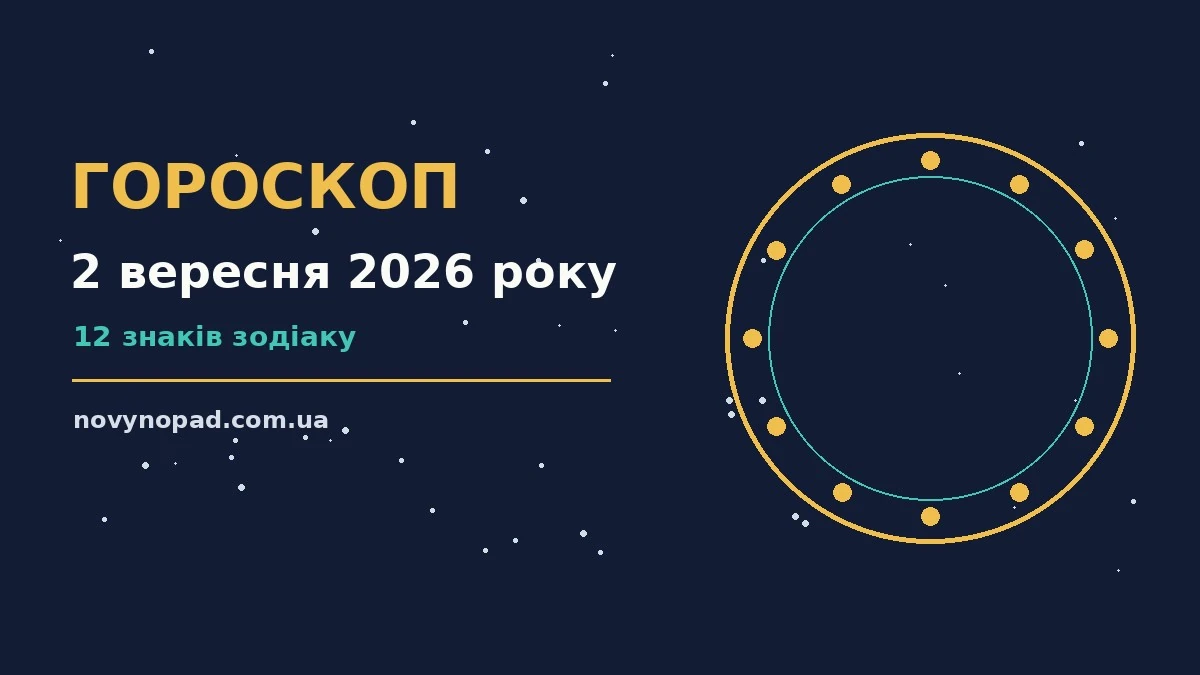 Гороскоп на 2 вересня 2026 року: час рішень для всіх знаків для планів і важливих справ