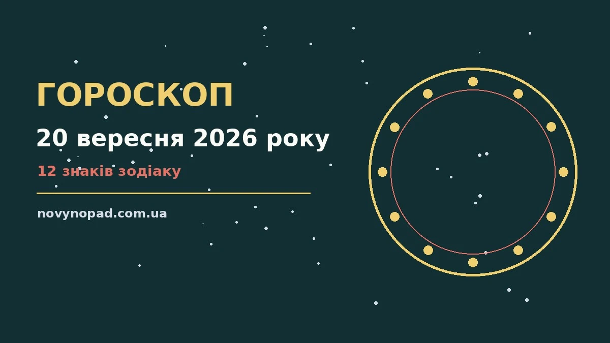 Гороскоп на 20 вересня 2026 року: час рішень для всіх знаків для планів і важливих справ