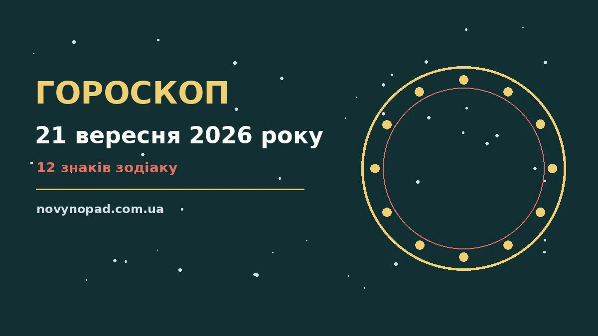 Гороскоп на 21 вересня 2026 року: час рішень для всіх знаків для планів і важливих справ