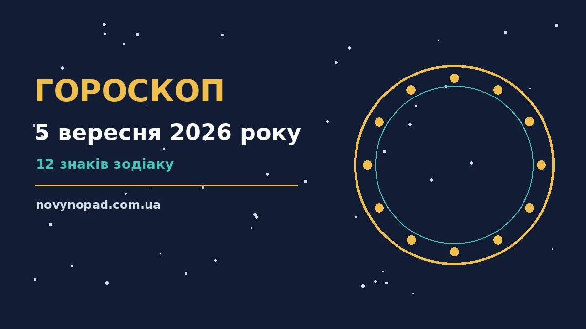 Гороскоп на 5 вересня 2026 року: час рішень для всіх знаків для планів і важливих справ