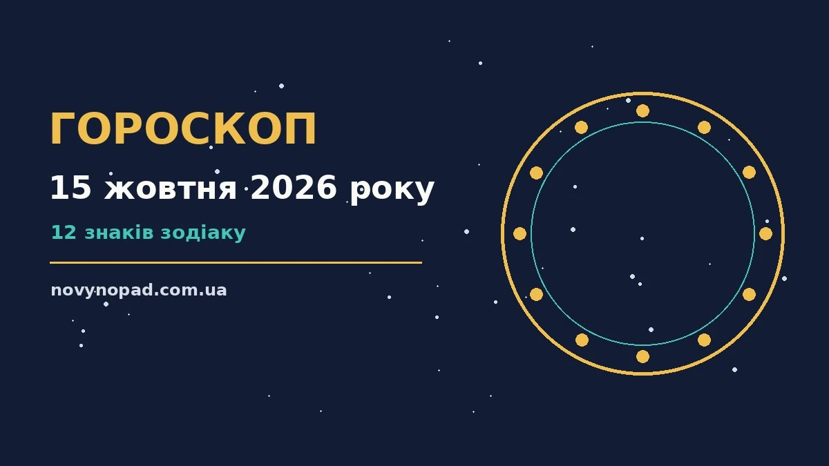 Гороскоп на 15 жовтня 2026 року: час рішень для всіх знаків для планів і важливих справ