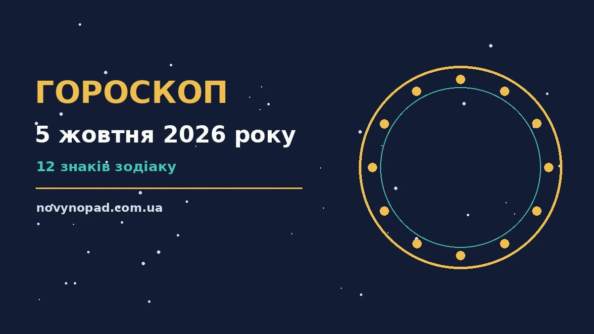 Гороскоп на 5 жовтня 2026 року: час рішень для всіх знаків для планів і важливих справ