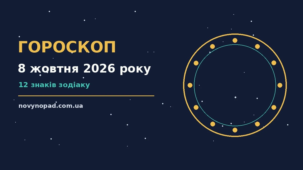 Гороскоп на 8 жовтня 2026 року: час рішень для всіх знаків для планів і важливих справ