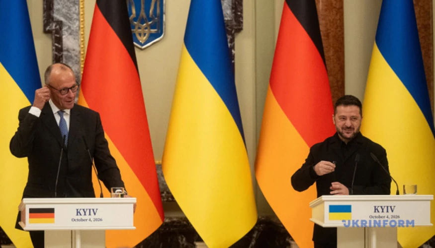 4 жовтня у Києві: Мерц прибув потягом, відвідав Академію наук і оголосив пакет на 1,3 млрд євро